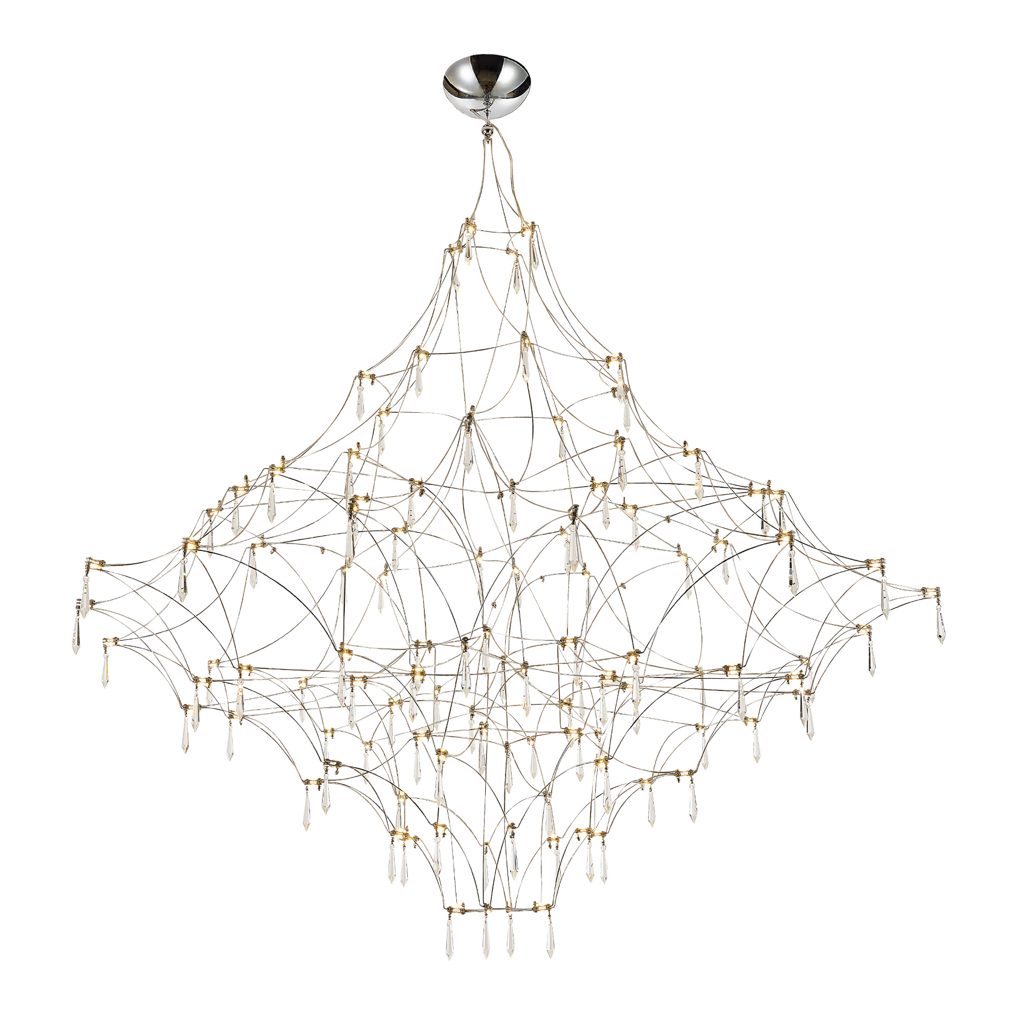 Светильник светодиодный 100*100*100-200 см, *LED, 57W, 3000K ST Luce Gravetta SL6601.103.114, хром