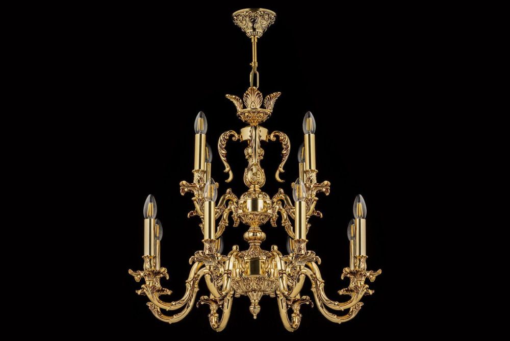 Люстра *62*70 см, 12*E14*40W, Dio D`arte Vivaro Vivaro E 1.1.12 CG, Золото