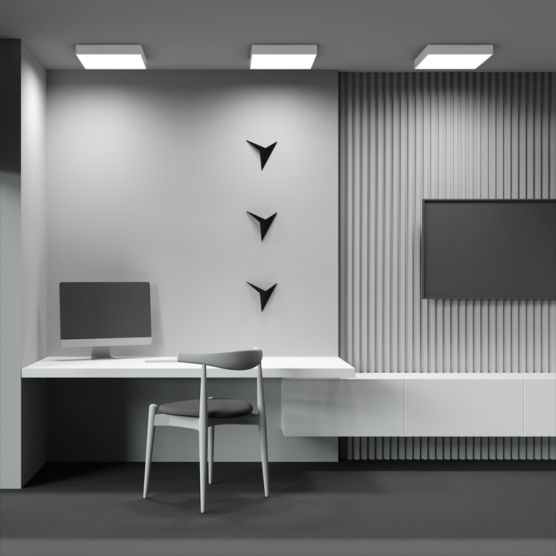 Светильник 40 см, 45W, 3000K, Maytoni Zon C032CL-45W3K-SQ-W, белый