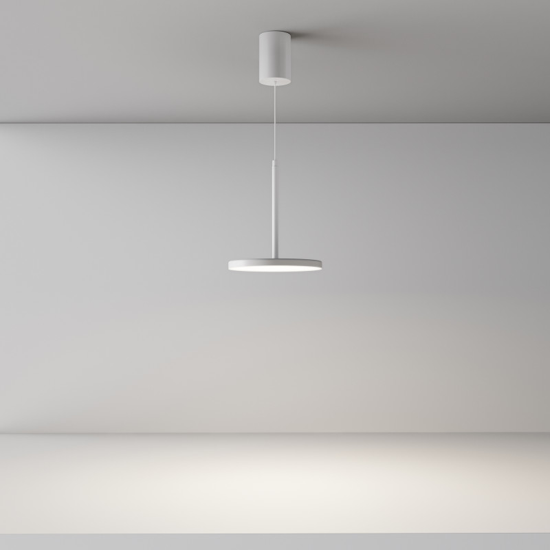 Подвесной светильник 18,5*18,5*195 см, LED, 12W, 4000К, Maytoni Technical PLATO P076PL-L12W4K-W белый