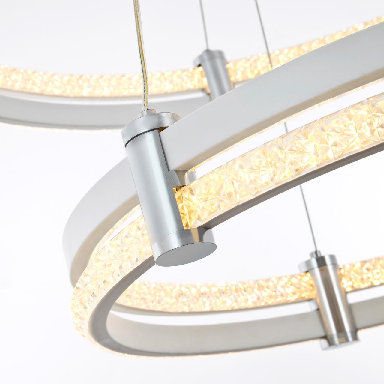 Подвесной светильник 64*64*110 см, LED 165W, 3000 / 6000K, Хром, Белый LED4U 8620-600-400
