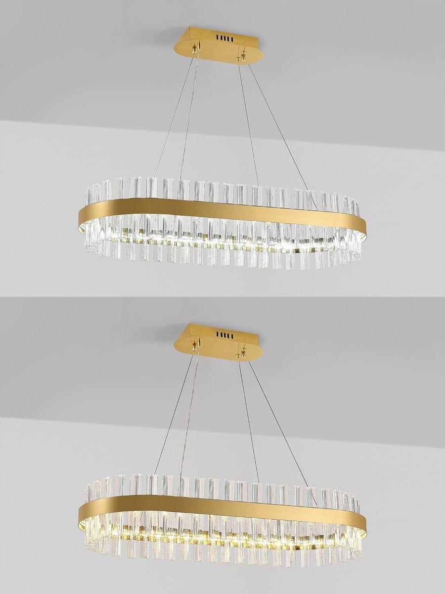 Подвесной светодиодный светильник  35*80*15 см, LED 120 W, Natali Kovaltseva Smart Нимбы Led Lamps 81252 Золотой