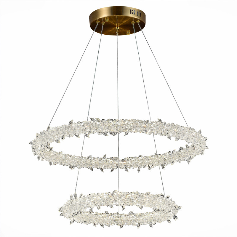 Люстра подвесная 60 см, 80W 3000 - 6500K ST LUCE Lucchero SL6105.203.02 Золотистый