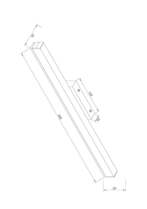 Подсветка 60 см, 14W, 4000K, Maytoni Decart MIR012WL-L14W4K, белый
