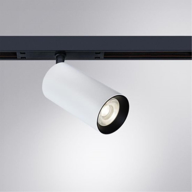 Трековый светильник 5,7 см, LED 12W 4000K белый Arte Lamp Optima A7261PL-1WH