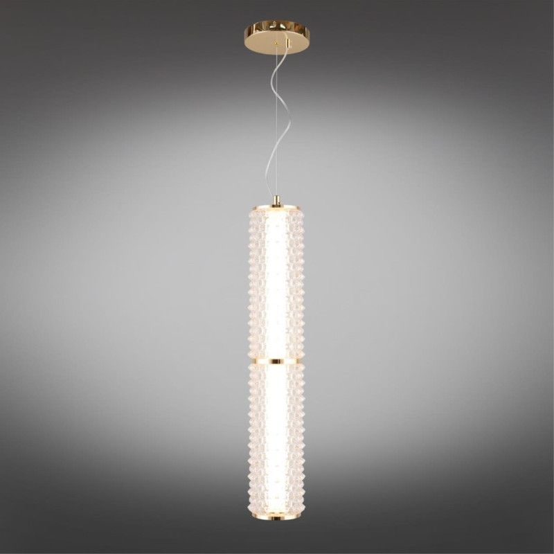 Подвесной светильник 15*105-210 см, 1*LED, 29W, 3000K, Aployt Ozann APL.331.06.29, золотой