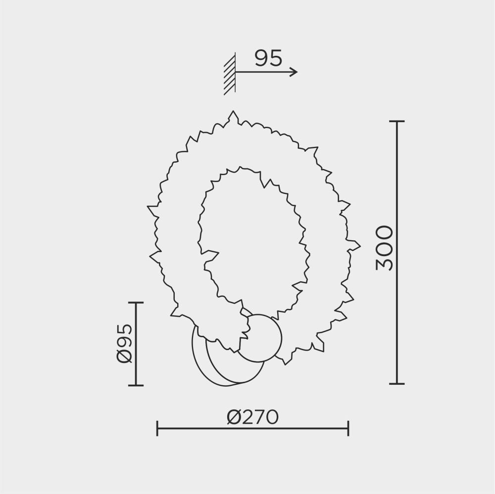 Настенный светильник 27*12*0,0000 см, LED 15W, 3000 / 6000K, Латунь MODESTYLE MS.6006.280