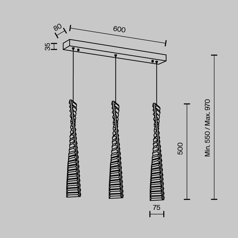 Подвесной светильник MODESTYLE MS.88910.3 GD