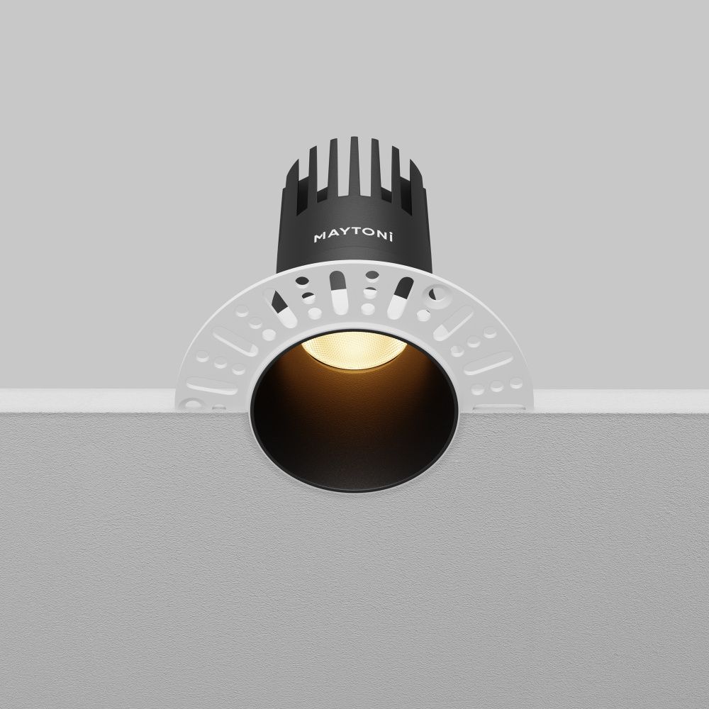Встраиваемый светильник  DL120-10W-2.7K-TRS-B **-9,7 см, *LED*10W, K, Maytoni technical Dip DL120-10W-2.7K-TRS-B, Черный