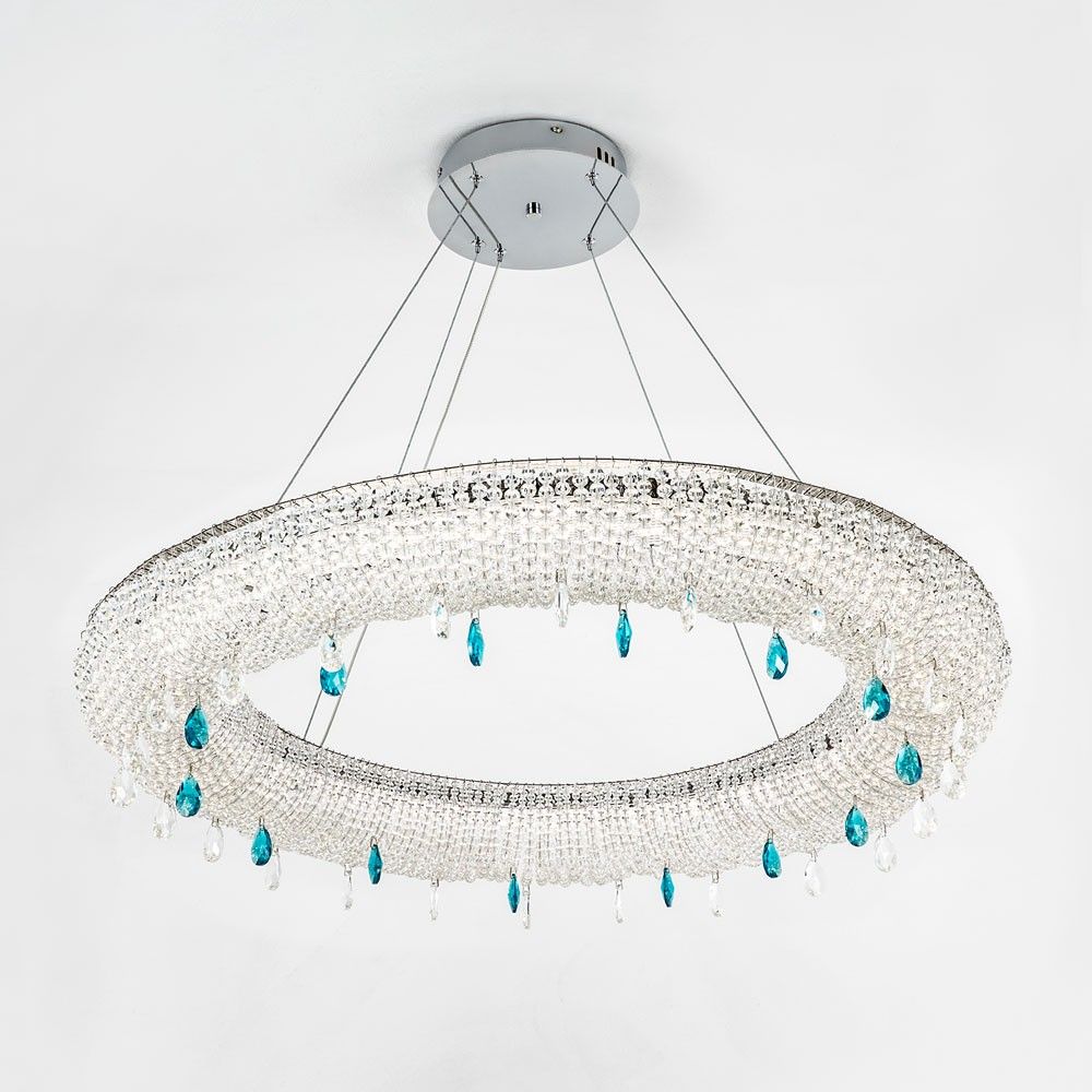 Подвесная люстра 80*80*110 см, LED 65W, 3000 / 6000K, Хром MODELUX ML.2306.800