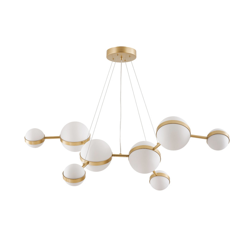 Подвесная люстра 127,5*40*135 см, 8*LED, 60W, 4000К, Favourite Asterismo 4448-8P золотой