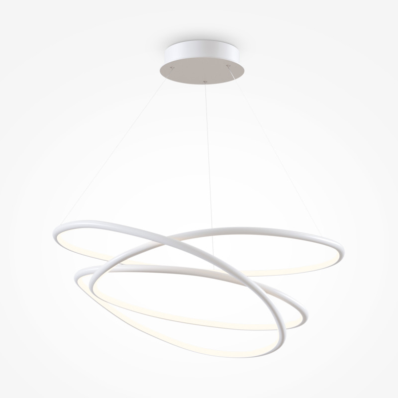 Подвесная люстра 73*73*320 см, 2* LED, 79W, 3000К-4000К Maytoni Nola MOD100PL-L88WK1 белый