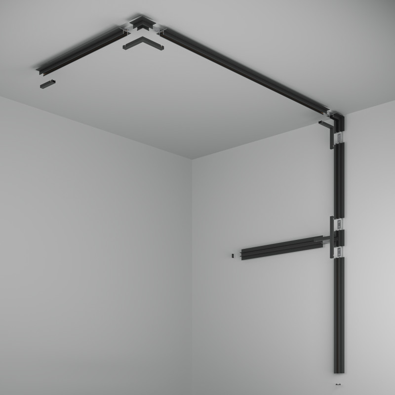 Шинопровод встраиваемый 100*5,5*1,45 см, Maytoni Technical Busbar trunkings Basity TRX172-121B черный