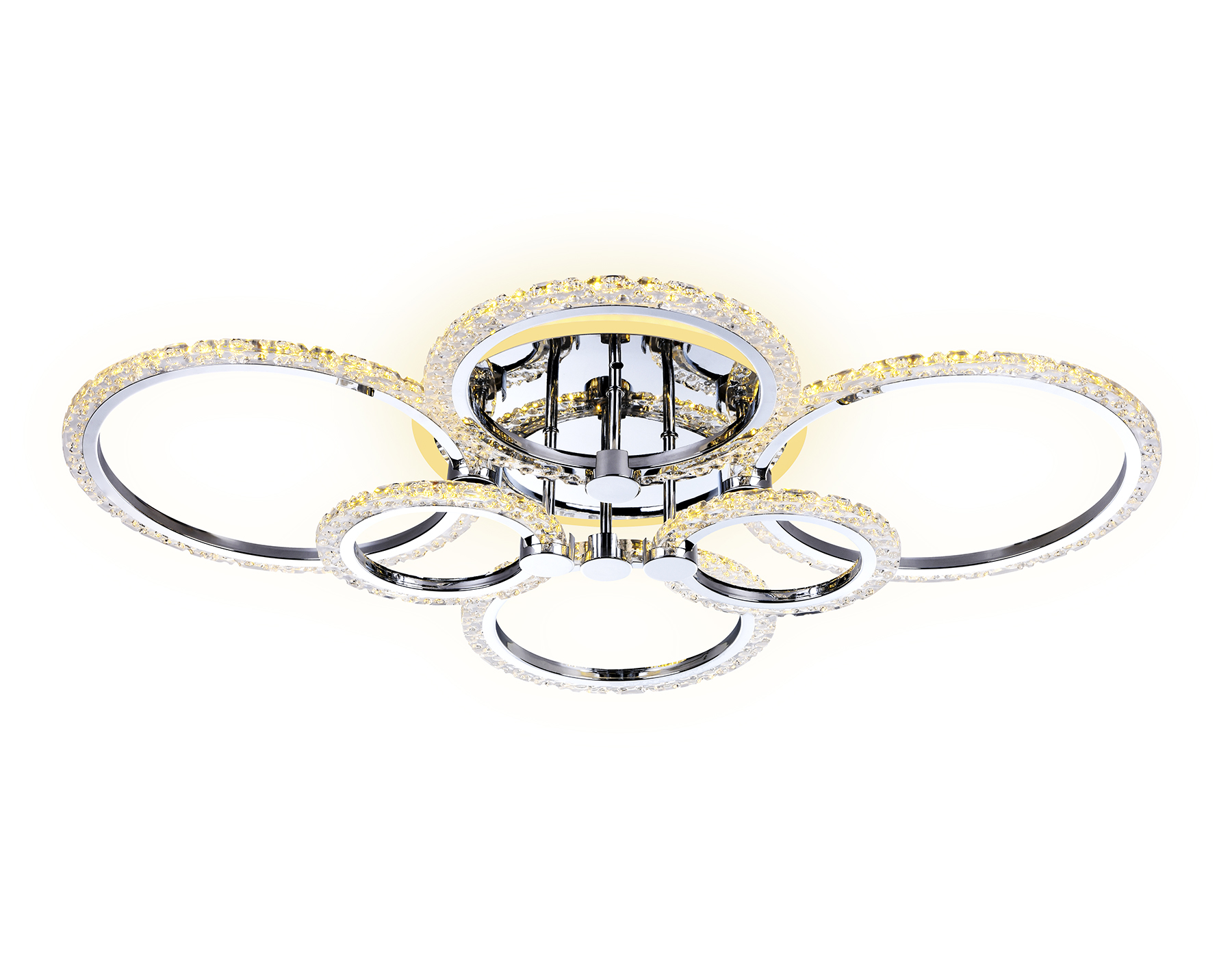 Светильник 84*60*12 см,  132W, 3000К, хром, прозрачный Ambrella Acrylica Original FA413