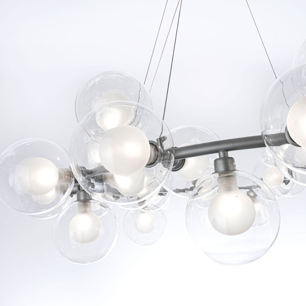 Подвесной светильник 95*80/110 см, 32*G9 MODESTYLE MS.6030.32 SL серебро