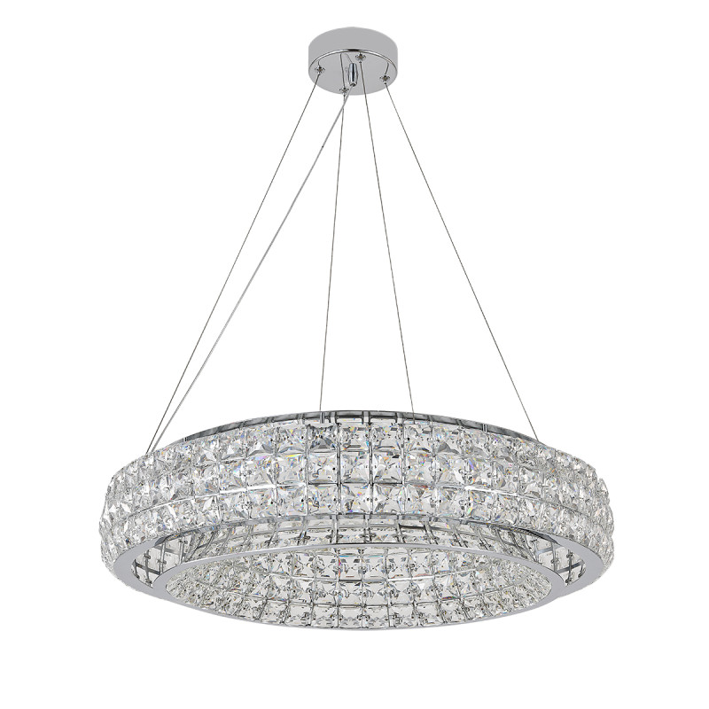 Подвесная люстра 60 см, 130W, 3000-6000K, Indigo Valore 12044/B/1P Chrome V000101L, хром, 12044/B/1P Chrome