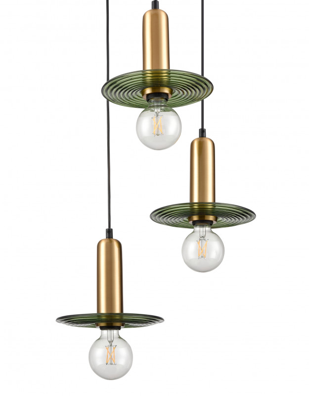 Подвесной светильник  40*172 см, 3*E27 черный, золото Vele Luce Gustoso VL5892P23