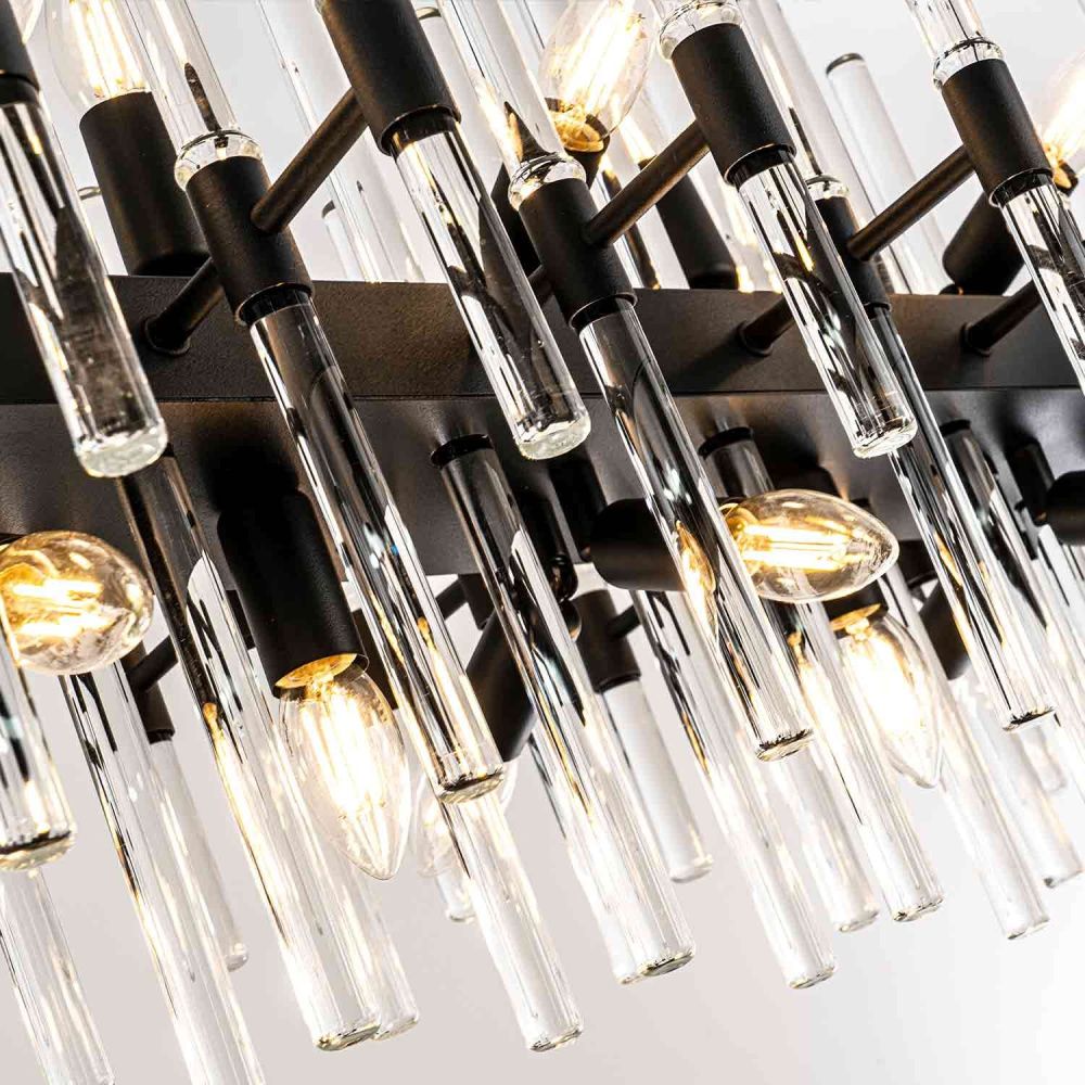 Подвесная люстра 40*100*50/79 см, 20*Е14 MODELUX ML.9011.20 BK черный матовый