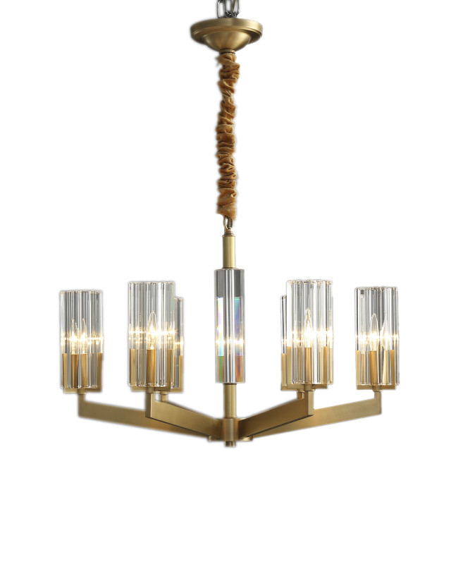 Подвесная люстра 60*97 см, 6*E14, 240W, Moderli Brass V11074-6P латунный