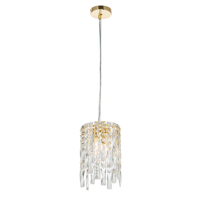 Подвесной светильник *20*177 см, 2*E14*40W, Indigo Crystal V000442, золотой, 12041/2P Gold