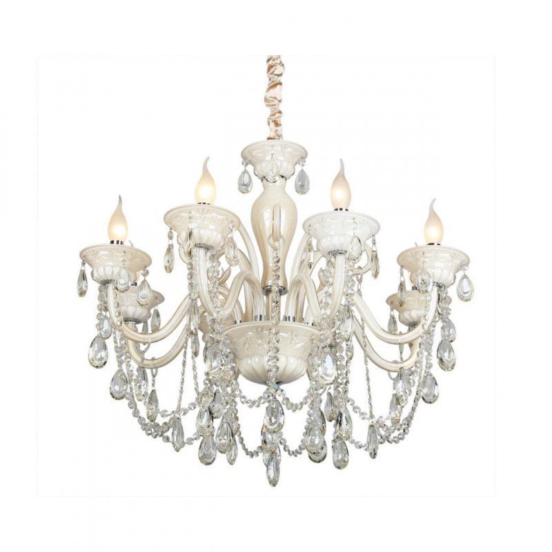 Подвесная люстра 80*110-160 см, 8*E14, 40W, Omnilux Omnilux 305 OML-30503-08, бежевый