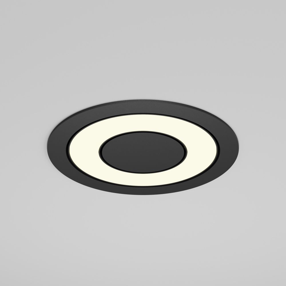 Встраиваемый светильник  DL102-12W3K-B **-3,6 см, *LED*12W, 3000K, Maytoni technical Vector DL102-12W3K-B, Черный