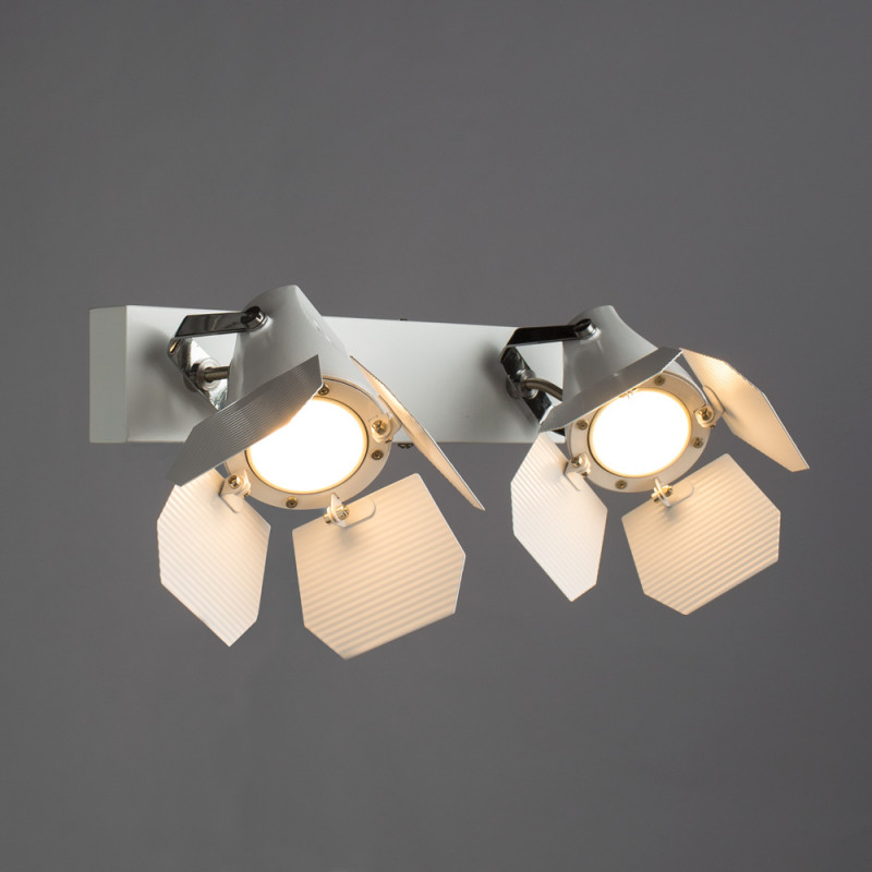 Спот Arte Lamp Cinema A3092AP-2WH, белый/хром
