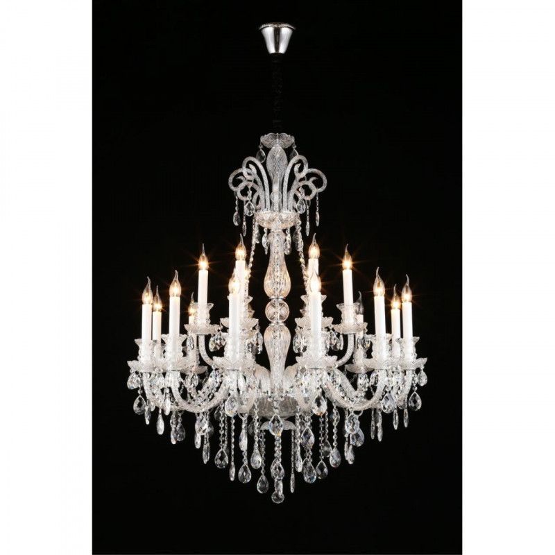 Подвесная люстра 105*145-190 см, 18*E14, 60W, Aployt Ketrin APL.812.03.18, хром