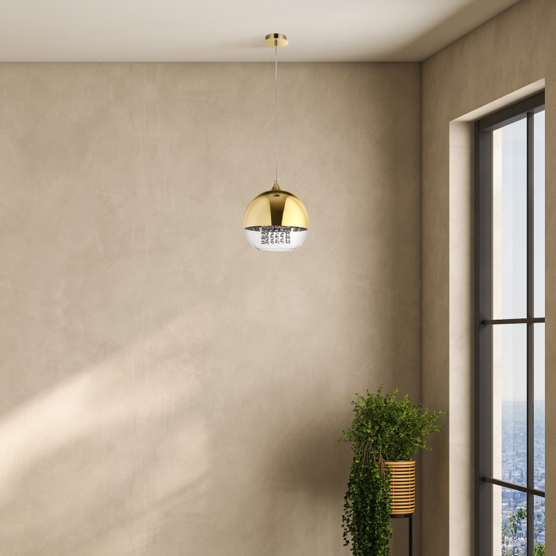 Светильник подвесной Maytoni Fermi P140-PL-170-1-G, диаметр 30 см, золото