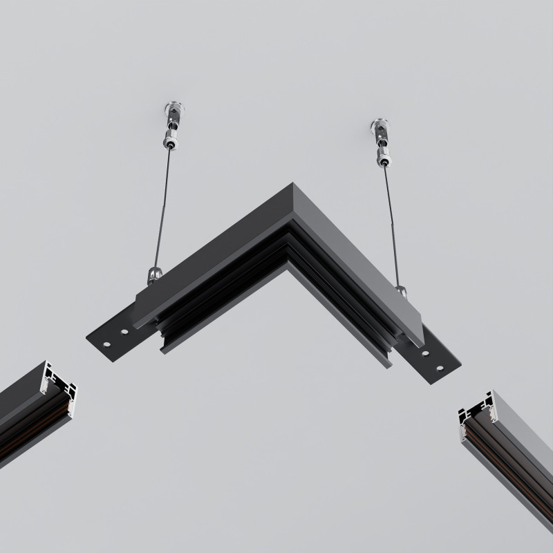 Коннектор 10*10*2,9 см, Maytoni Technical Magnetic track system Exility накладной черный TRAM034CL-41B черный