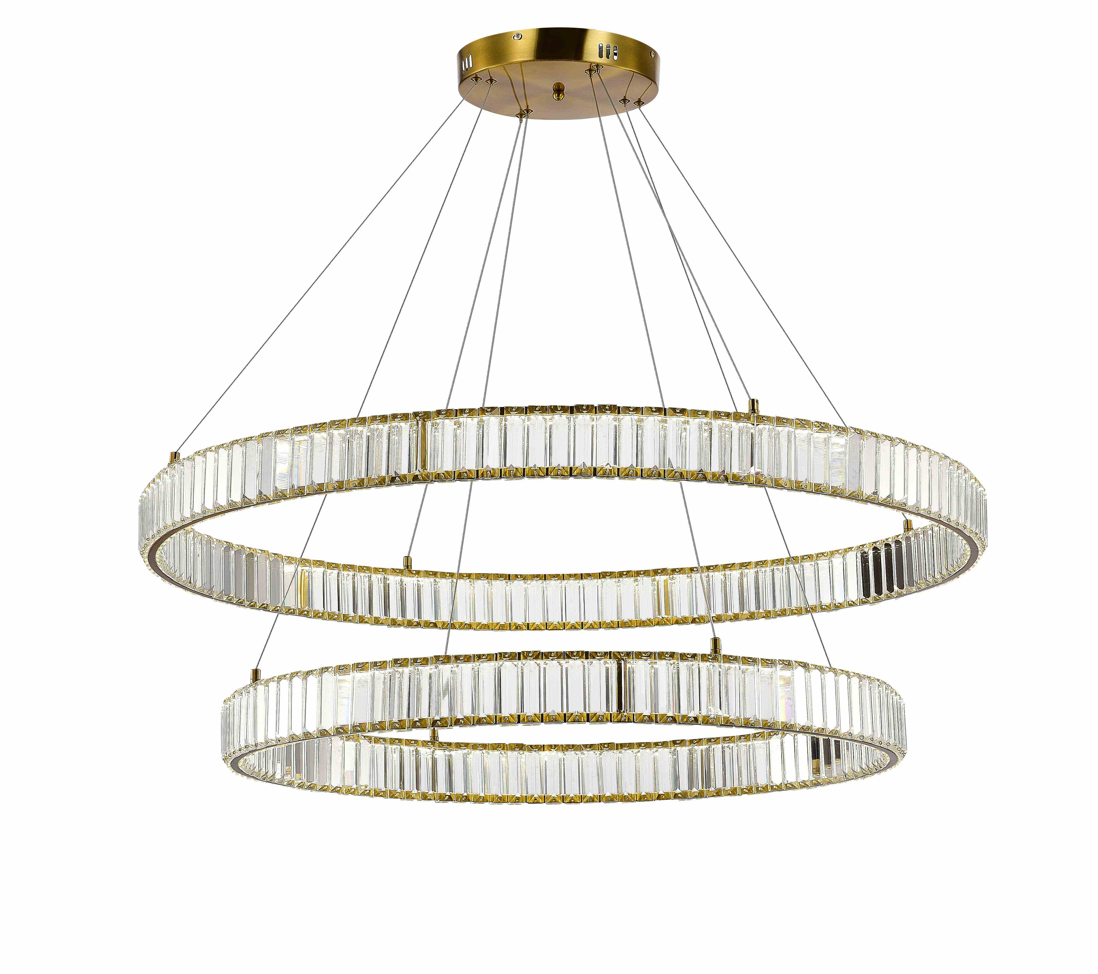 Люстра 800*1000*12000, LED, 110W 4000K NewRgy LED D2107-DW-8+10 BRASS, Бронза