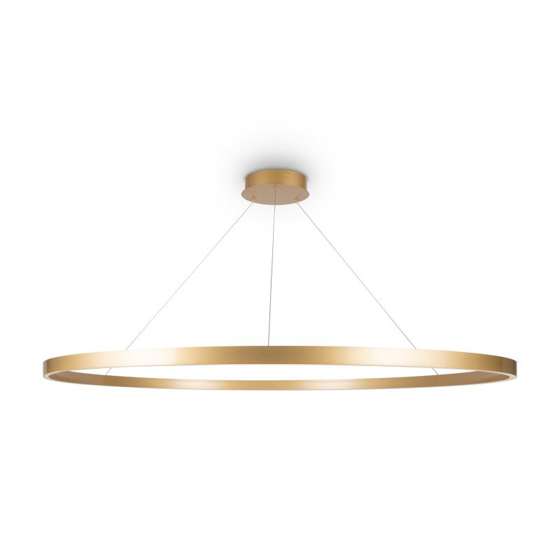 Подвесной светильник 120*120*127,5 см, LED, 81W, 2600К-3500К, Maytoni Rim MOD058PL-L65BSK латунный