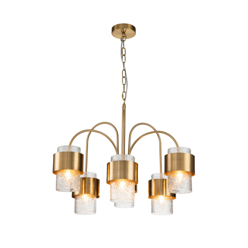 Подвесной светильник 670*670*505/1300 мм, 6*E14 бронза Indigo Eleganza V000322, 12019/A/6P Brass