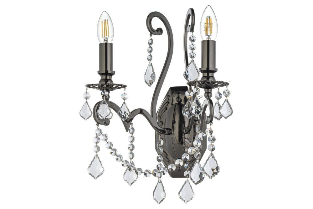 Бра *30*40 см, 2*E14*40W, Dio D`arte Isola Nickel Black Isola E 2.1.2.600 NB, Матовый никель