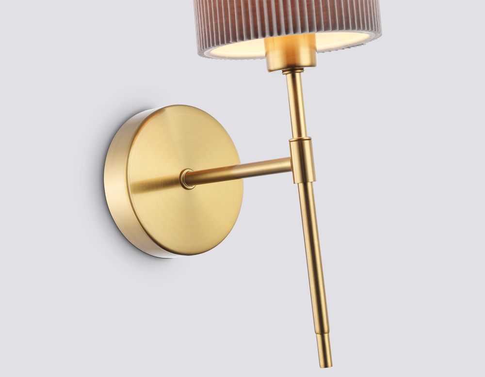 Бра с абажуром 19*11*34- см, 1*E14*40W, K, Ambrella Light High Light LH72385, латунь