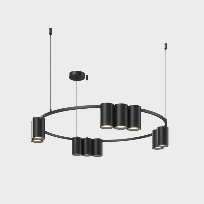 Подвесной светильник 60*208,9 см, 10*GU10, 150W Denkirs Orbit DK4065-BK черный