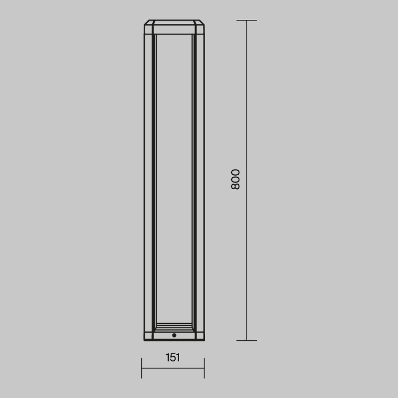 Ландшафтный светодиодный светильник 80 см Maytoni Royal Mile O019FL-L12GR3K, 13W LED, 3000K, серый