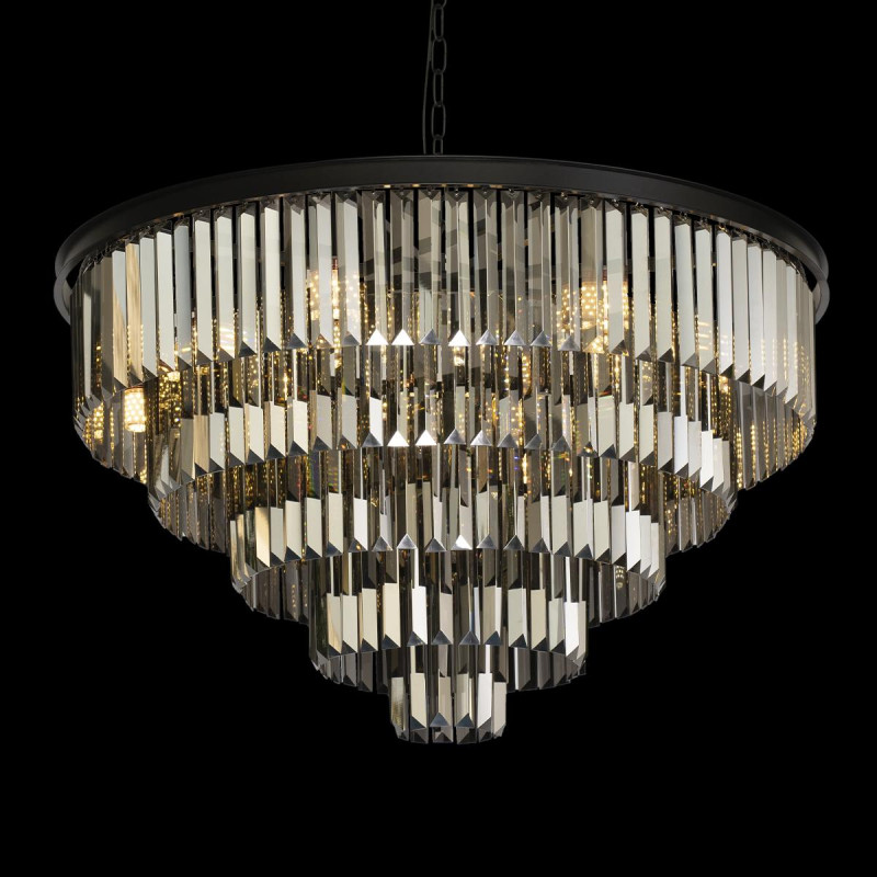 Подвесная люстра Loft IT Prism 10018/800C, диаметр 80 см, черный
