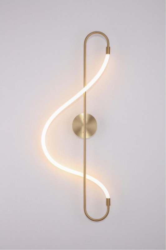 Бра 30*16 см, 1*LED*13W, 3000К, Arte lamp Klimt Полированная медь A2850AP-13PB