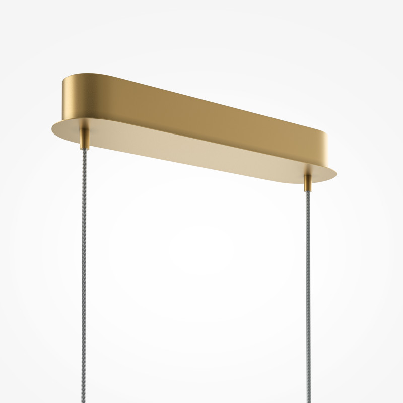 Подвесной светильник 98*7*305,7 см, LED, 15W, 3000К, Maytoni Light Reflection MOD243PL-L18BSK латунный