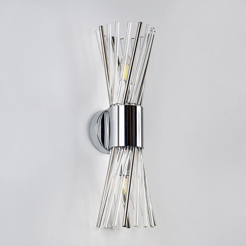 Настенный светильник 14*13*0,0000 см, Е14 2x40ВтW, Хром MODELUX ML.517.02