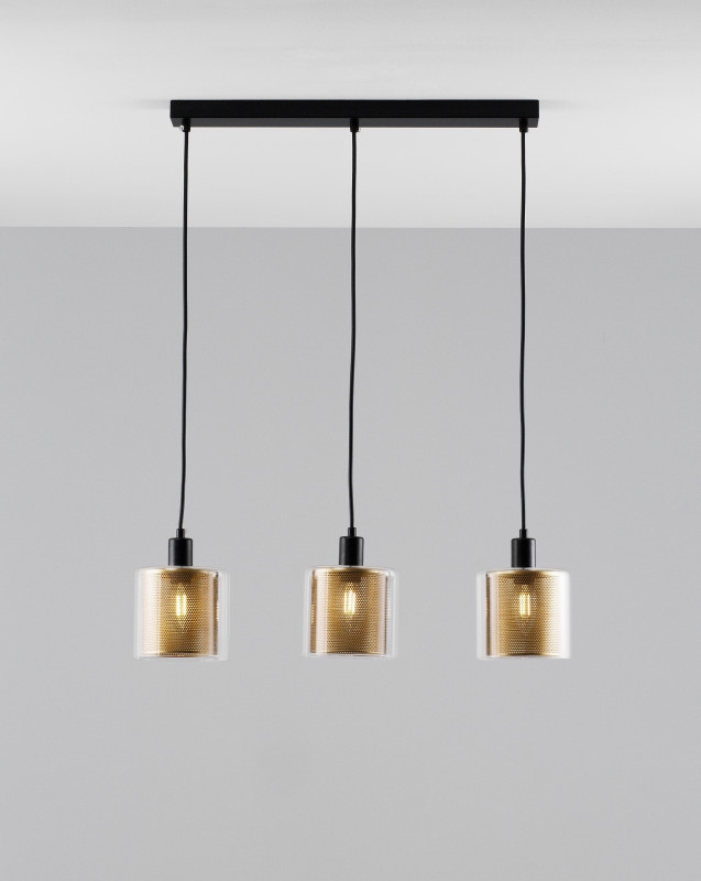 Подвесной светильник 59*13*120 см, E14 120 W, Moderli Brizzi V2872-3P Черный