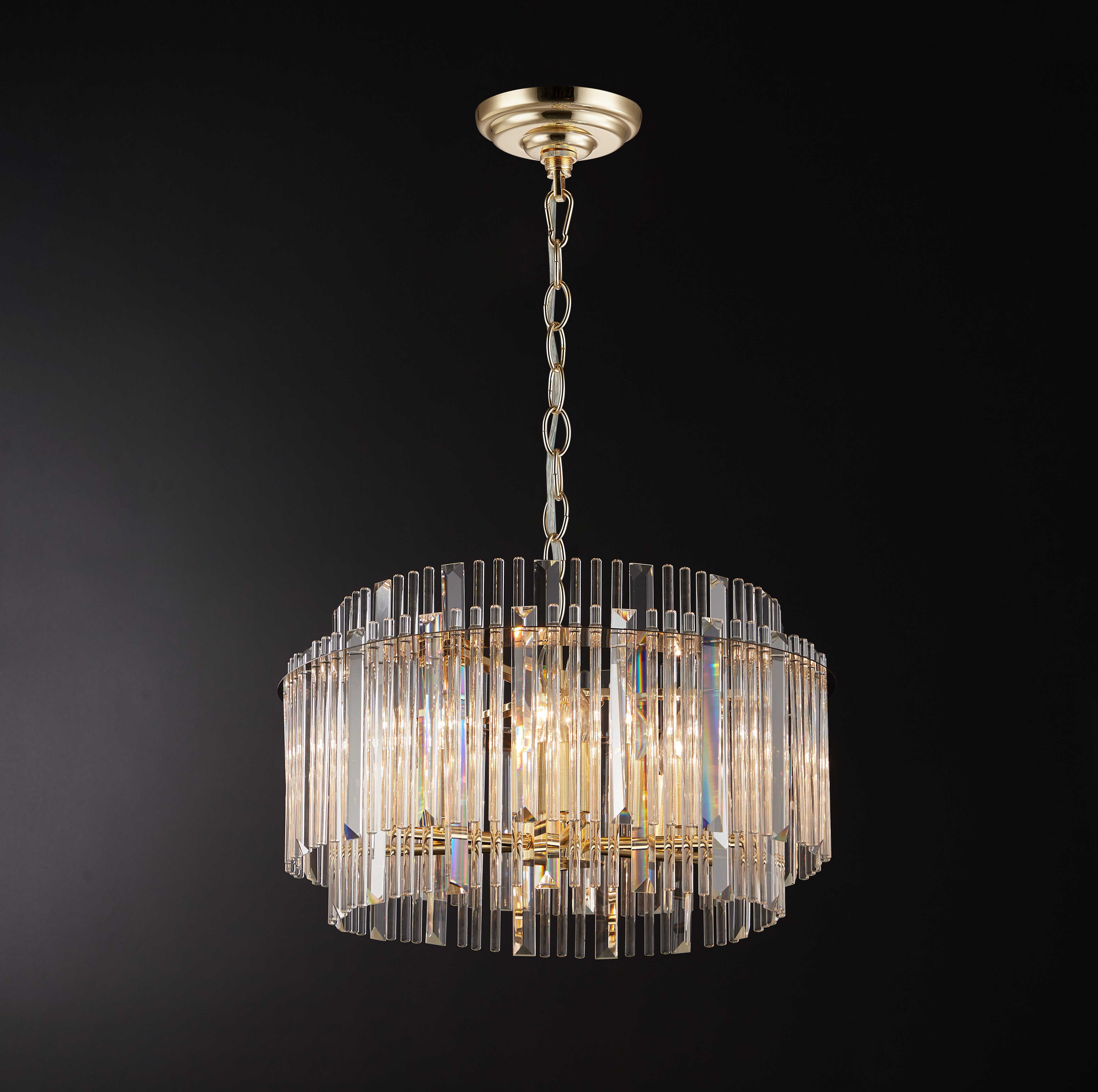 Люстра  500*280, 6*E14, 40W NewRgy Cristallo B25-D500 H-GOLD, Золото