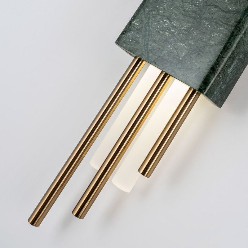 Бра 12*50 см, LED 8W 4000K MODELUX ML.566.04 латунь/зеленый