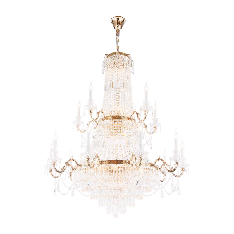 Подвесная люстра Maytoni Palace DIA890-PL-42-G, золото, диаметр 120 см