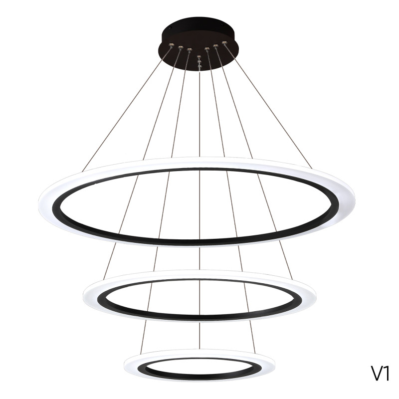 Люстра 120 см, 67W 3000-6300K Crystal Lux MANZANA SP67W LED BLACK черный