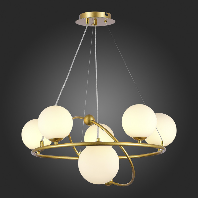 Люстра подвесная 5W, 4000K, Evoluce Artu SLE2210-203-06 Золотой