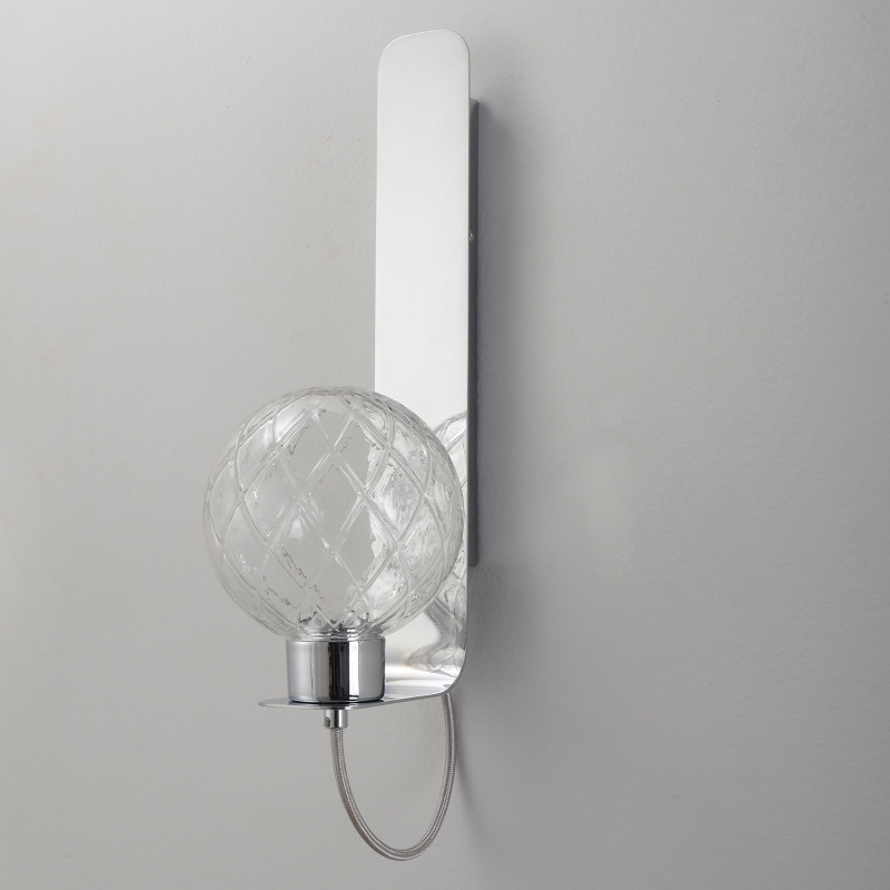 Бра 35 см, 5W, 3000K, Crystal Lux BELLA AP1 CHROME, хром