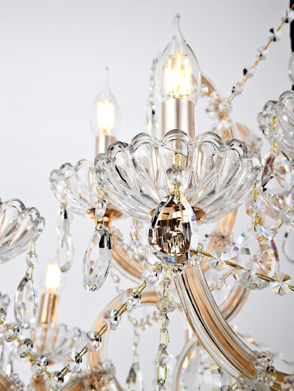 Подвесная люстра 89*89*116 см, Е14 16x40W, Золото MODELUX premium ML.7003.16P