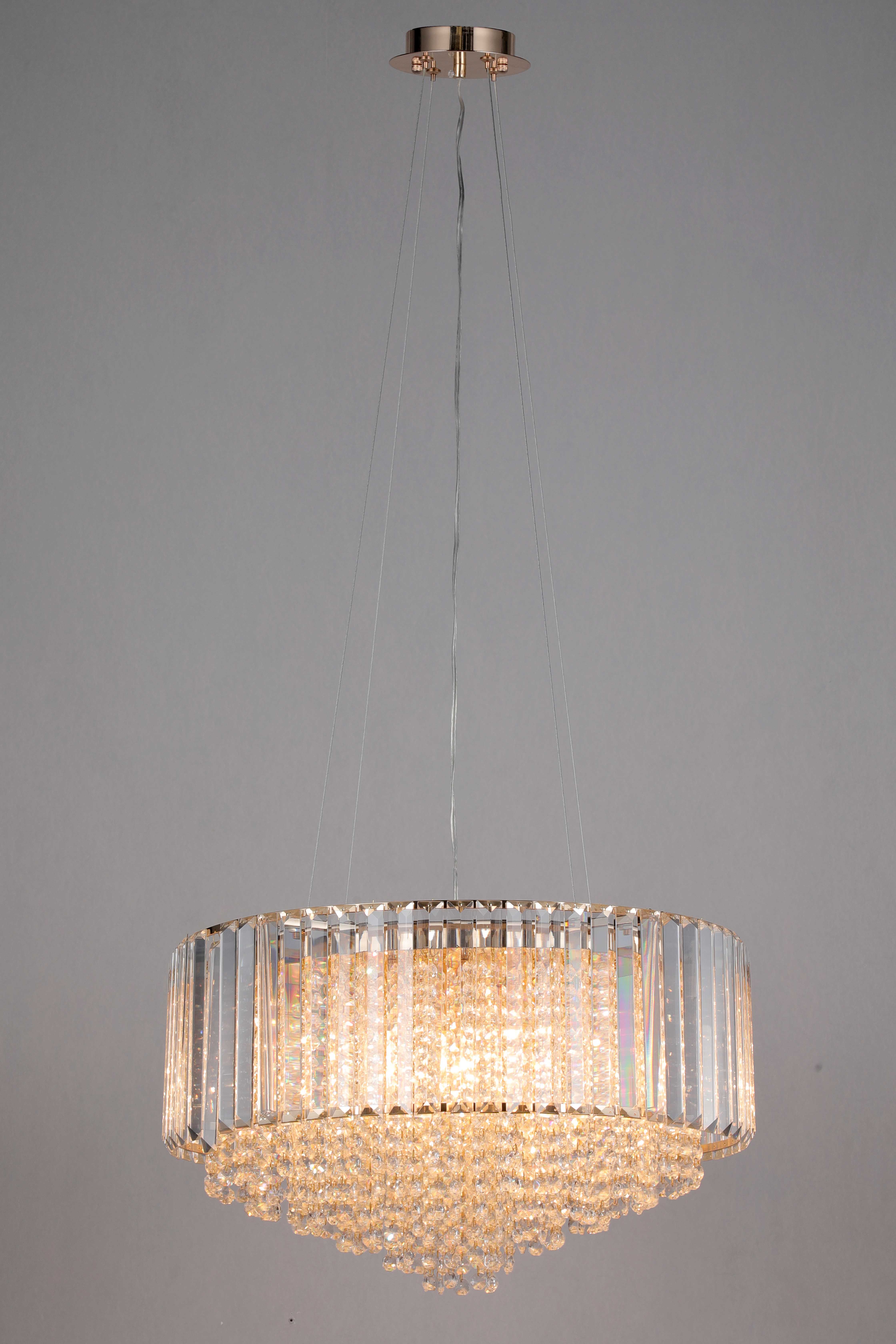 Люстра 500*300, 8*E14, 40W NewRgy Cristallo 8762/8FG FG, Золото
